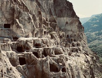 Aerial view of rock formations