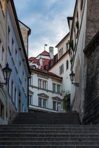 Low angle view of buildings in town