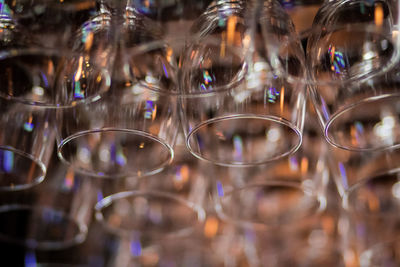 Full frame shot of wineglasses