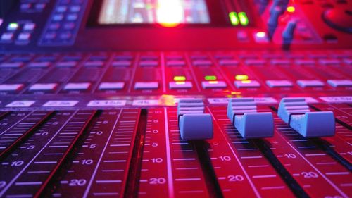 Close-up of escalator