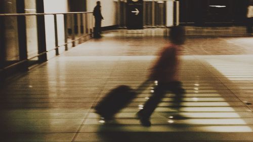 Shadow of woman on floor