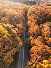 High angle view of road