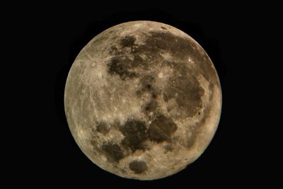 Close-up of moon against sky at night