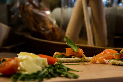 Close-up of vegetables on table