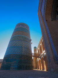 Historic architecture of itchan kala, walled inner town of the city of khiva, uzberkistan