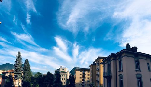 Low angle view of buildings against sky