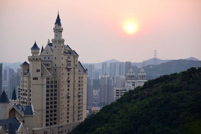 Cityscape at sunset