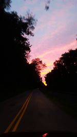 Country road at sunset