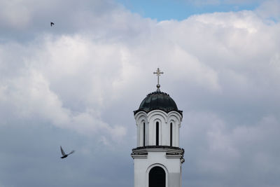 Low angle view of church against sky