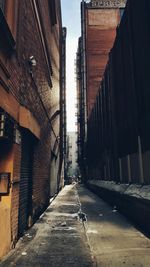 Narrow alley in city