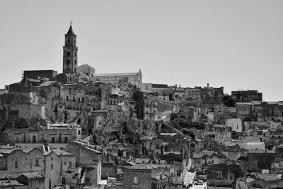 Cityscape against clear sky
