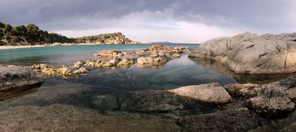 Panoramic view of sea against sky