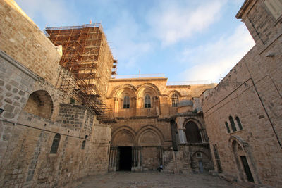 Low angle view of old building