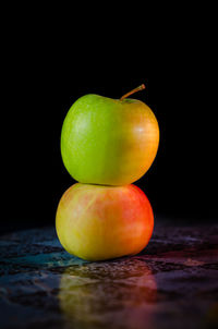 Close-up of apples in water