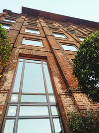 Low angle view of building against clear sky