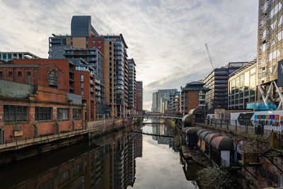 Canal amidst buildings in city