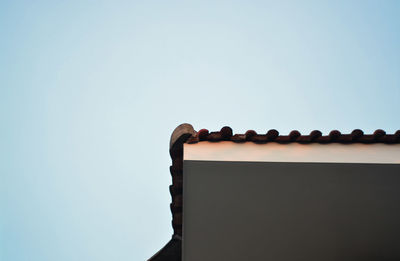 Low angle view of building against clear sky