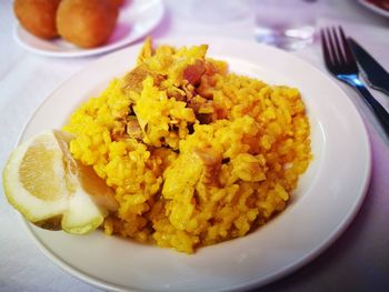 Close-up of food in plate