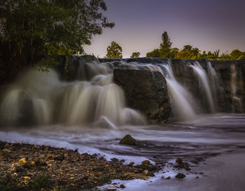 Scenic view of waterfall