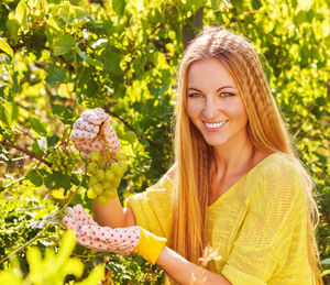 Portrait of smiling young woman