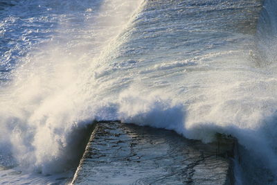 Close-up of wave on beach