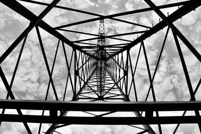 Low angle view of bridge against sky
