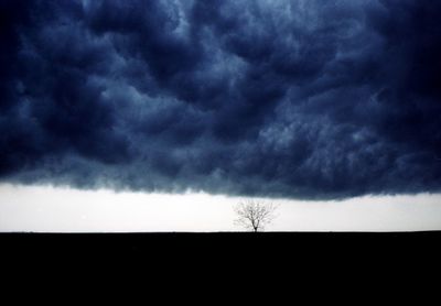 Storm clouds over landscape