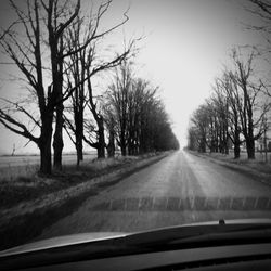 Road passing through country road