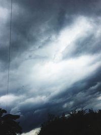 Low angle view of storm clouds in sky