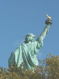 Low angle view of statue