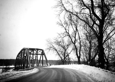 View of bridge against sky during winter