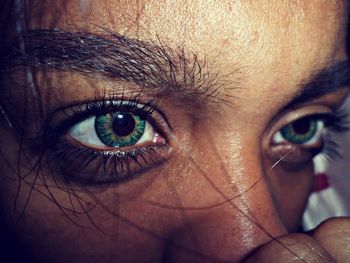 Close-up of woman looking away