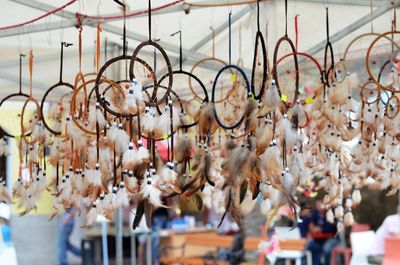 Close-up of clothes hanging