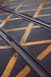 Railroad track in the station