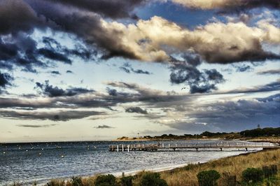 Scenic view of calm sea