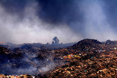 Panoramic view of landfill cambodia