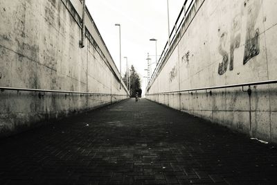 Narrow alley along buildings