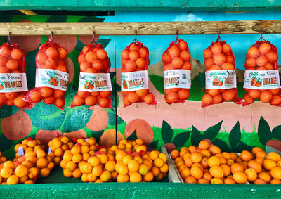 Fruits for sale at market stall