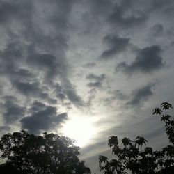 Low angle view of cloudy sky