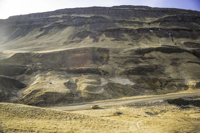 Scenic view of desert against sky