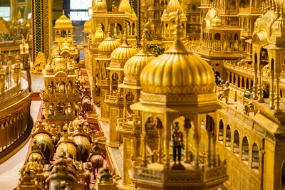 Miniature of holy golden temple of ancient india from different angle