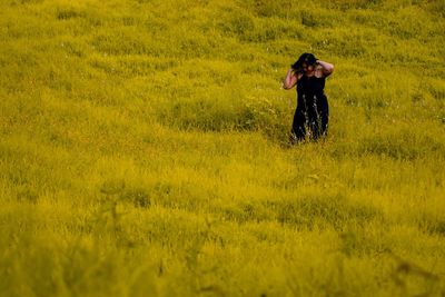 Woman on field