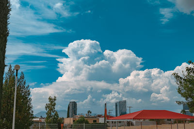 Panoramic view of buildings against sky