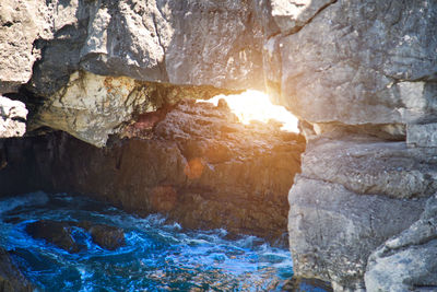 Rock formations in cave