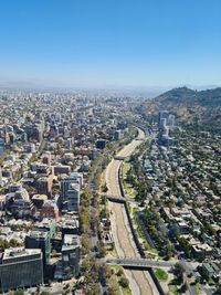 High angle view of cityscape