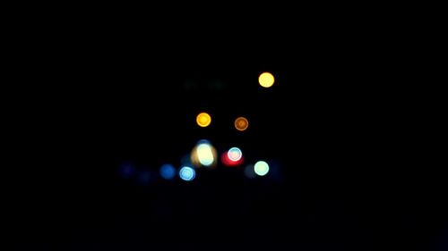 Defocused lights at night