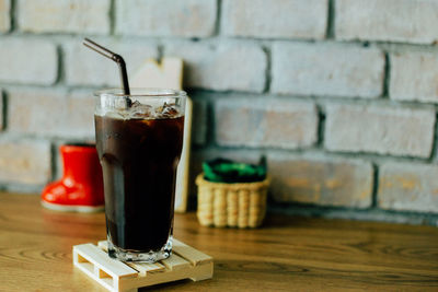 Close-up of drink on table