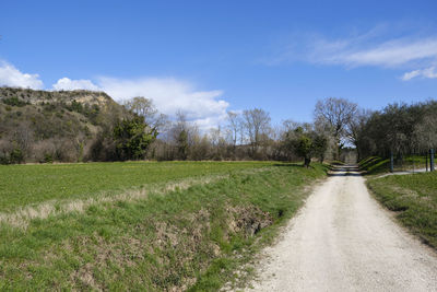 Scenic view of land against sky