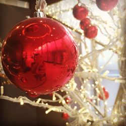 Close-up of red object