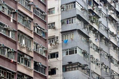 Low angle view of buildings in city